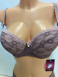 BIUSTONOSZ ONE LINGERIE EVITA P-UP RÓŻ KORONKA