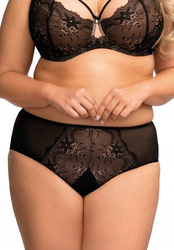 BIUSTONOSZ NESSA MILAGRO SOFT MIĘKKI KORONKA CZARNY N550